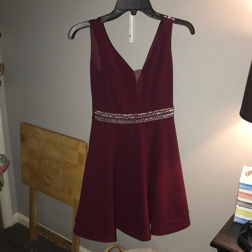 B Darlin Maroon Dress